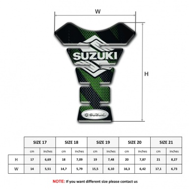 Suzuki Tank Pad Protector Motorcycle Style Sticker with Classic Logo 
