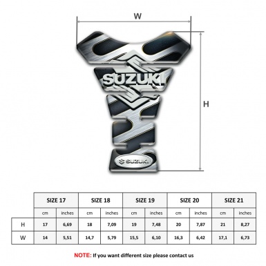Suzuki Tank Protector Metal Detail Base Classic Logo 