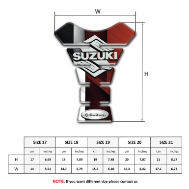Suzuki Tank Guard Pads Vertical colors Design Stylish logo 