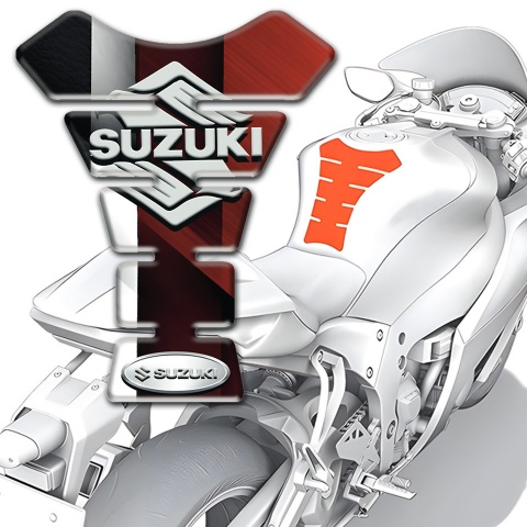 Suzuki Tank Guard Pads Vertical colors Design Stylish logo 