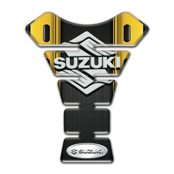 Suzuki Tank Fuse Yellow Black Vision Stylish logo 