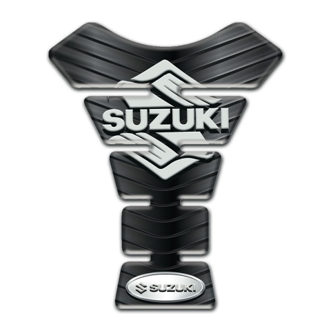 Suzuki Tank Pad Motorbike Rubber Effect Model with Classic Logo 