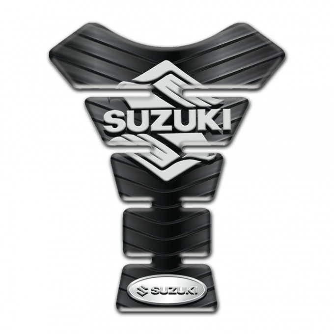 Suzuki Tank Pad Motorbike Rubber Effect Model with Classic Logo 