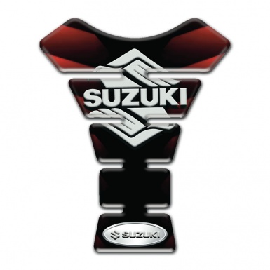 Suzuki Tank Protector Merged Red Black Colors Base Classic Logo 