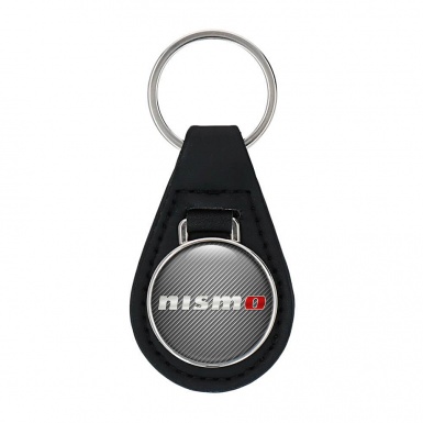 Nissan Nismo Keyring Holder Leather Light Carbon Metallic Design