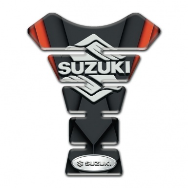 Suzuki Tank Guard Pads Black Orange Decoration Stylish Logo 