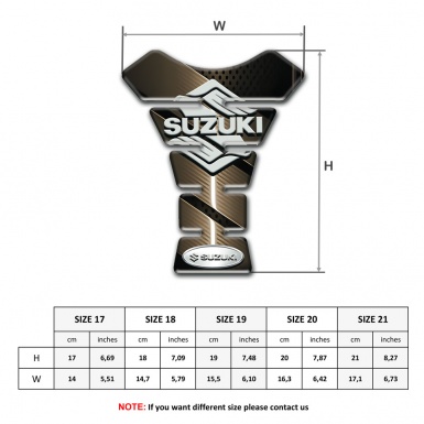 Suzuki Tank Fuse Bronze Design Classic Logo Style 