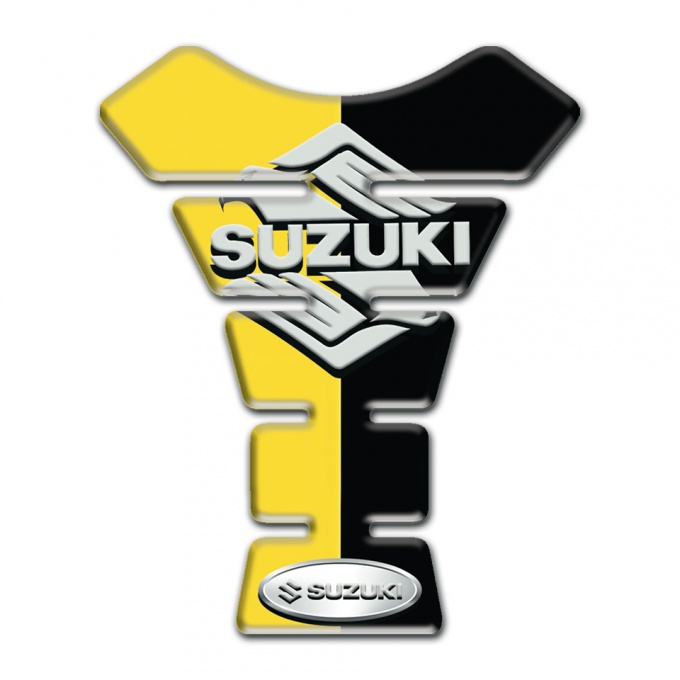 Suzuki Tank Fuse Yellow Black Halves Edition Stylish Logo 