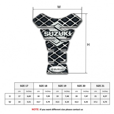 Suzuki Tank Pad Motorbike Steel Mesh Base Effect Stylish Logo Design 