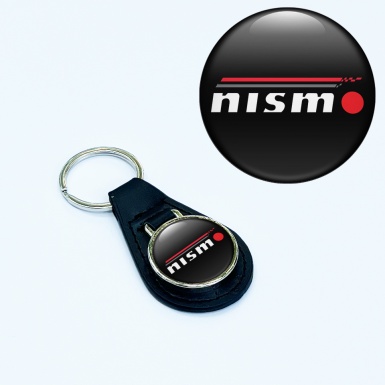 Nissan Nismo Leather Keychain Black White Red Line Edition