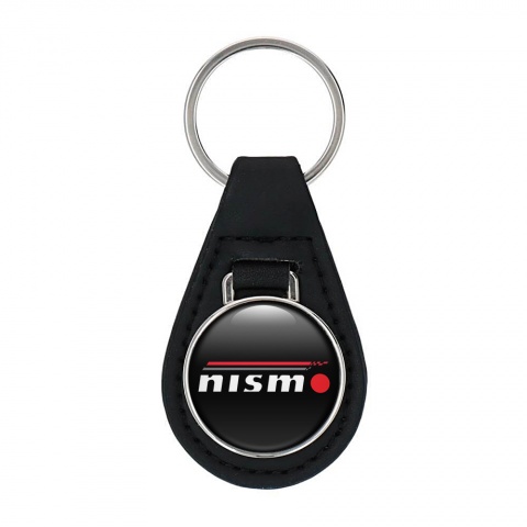 Nissan Nismo Leather Keychain Black White Red Line Edition