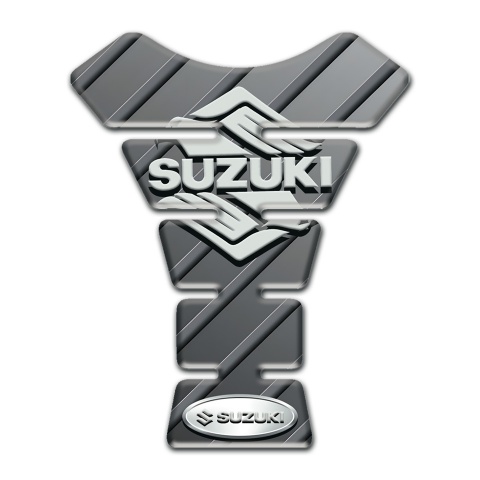 Suzuki Tank Pad Protector Gray Background with Stylish Logo 