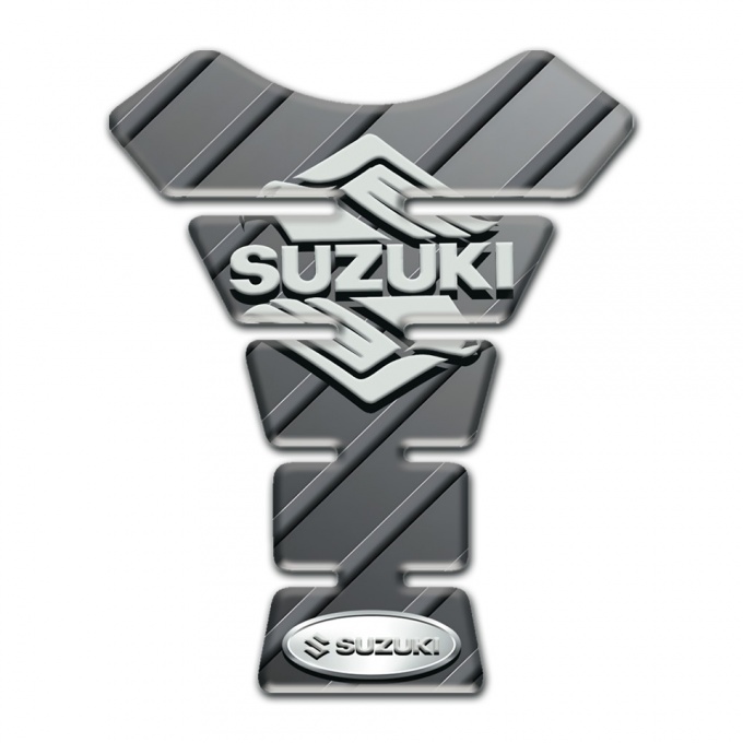 Suzuki Tank Pad Protector Gray Background with Stylish Logo 