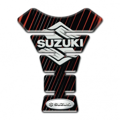 Suzuki Tank Protector Black with Blue Red Stripes Version 