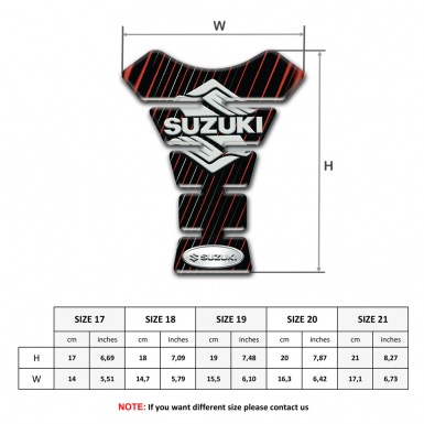 Suzuki Tank Protector Black with Blue Red Stripes Version 