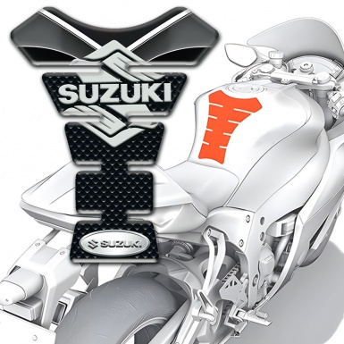 Suzuki Tank Guard Pads Silicone Sticker with Stylish Logo Design 