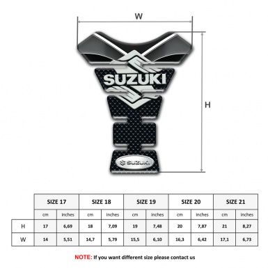 Suzuki Tank Guard Pads Silicone Sticker with Stylish Logo Design 