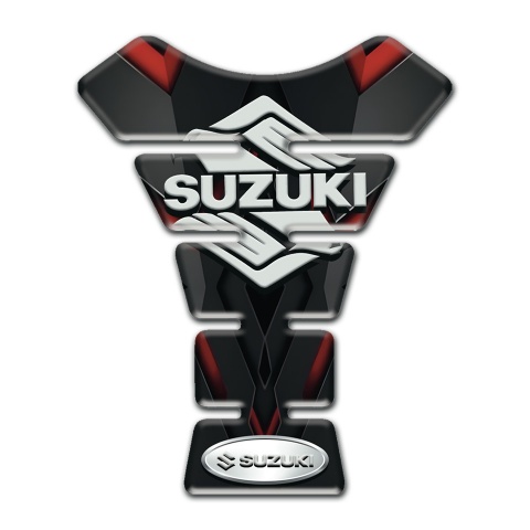 Suzuki Tank Protector Dark Design with Classic Logo Silicone Sticker
