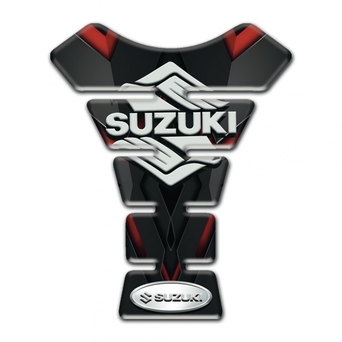 Suzuki Tank Protector Dark Design with Classic Logo Silicone Sticker