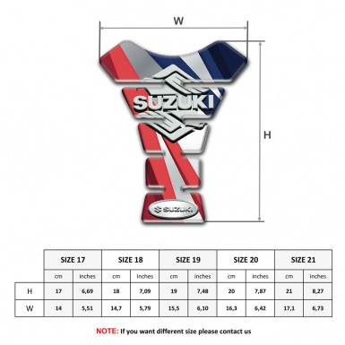 Suzuki Tank Guard Pads Multicolored Patterns Classic Logo