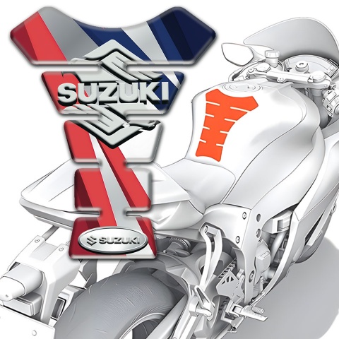 Suzuki Tank Guard Pads Multicolored Patterns Classic Logo