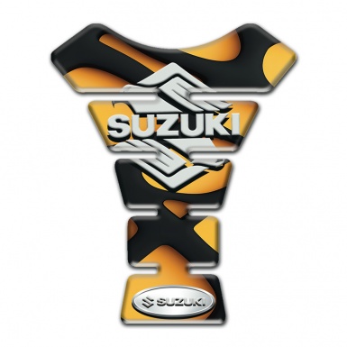 Suzuki Tank Pad Protector Yellow Black mPrin with Classic Logo 