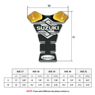 Suzuki Tank Protector Motorcycle Silicone Sticker with Classic Logo Design 