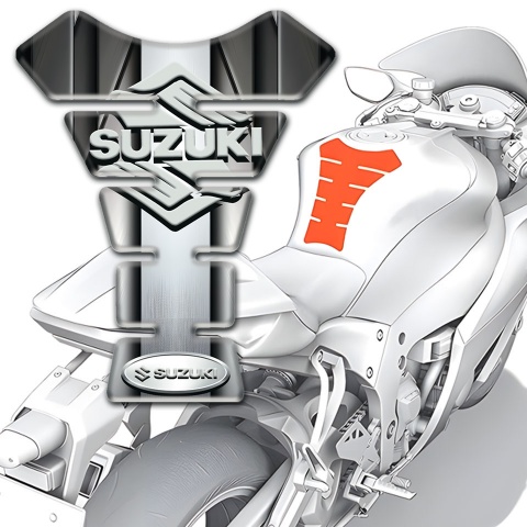 Suzuki Tank Protector Central Aluminium Tape Effect Design 