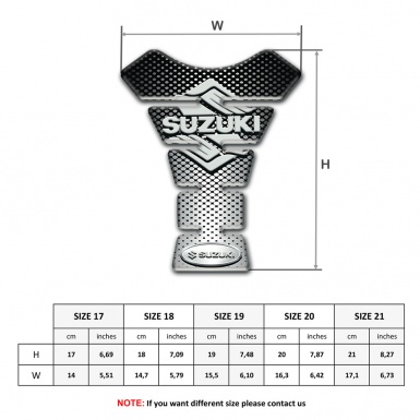 Suzuki Tank Guard Pads Silver Black Base Classic Logo 
