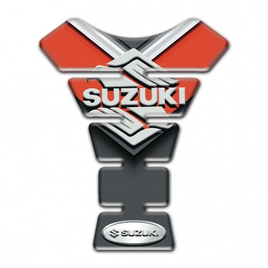 Suzuki Tank Pad Motorbike Orange Gray Style Classic Logo 