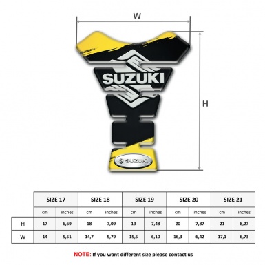 Suzuki Tank Guard Pads Black Yellow Version with Stylish Logo 