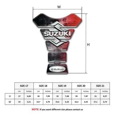 Suzuki Tank Fuse Mixed Colors Base Stylish Logo 