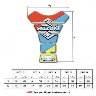 Suzuki Tank Pad Protector Fresh Colors Base Stylish Logo 