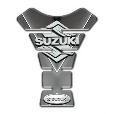 Suzuki Tank Fuse Gray with White Stripe Base Classic Logo 
