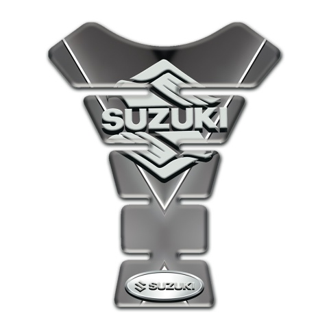 Suzuki Tank Fuse Gray with White Stripe Base Classic Logo 