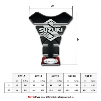 Suzuki Tank Protector Stylish Logo Dark Base 