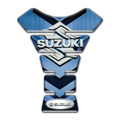Suzuki Tank Pad Protector Dark and Light Blue Base style Stylish Logo 