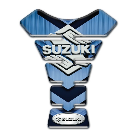 Suzuki Tank Pad Protector Dark and Light Blue Base style Stylish Logo 
