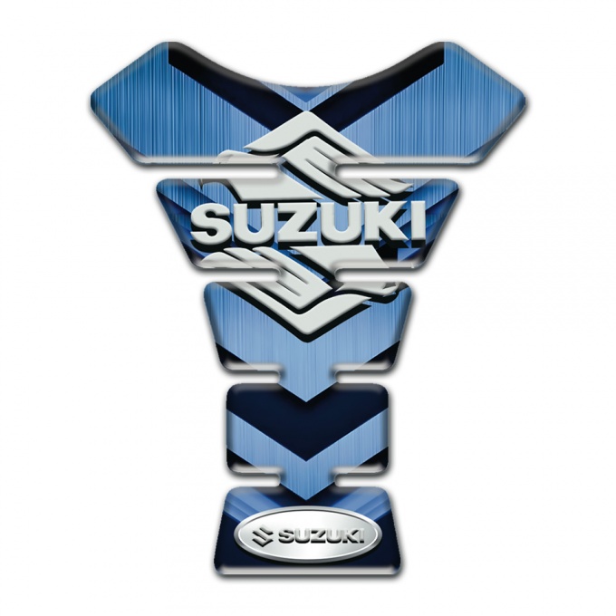 Suzuki Tank Pad Protector Dark and Light Blue Base style Stylish Logo 