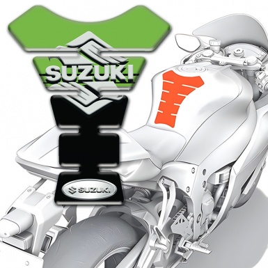 Suzuki Tank Fuse Green Black Background and Stylish Logo Design 