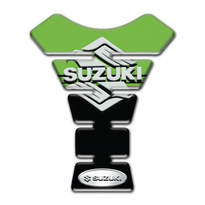 Suzuki Tank Fuse Green Black Background and Stylish Logo Design 