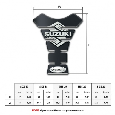 Suzuki Tank Pad Motorbike Graphite Base Effect Stylish Logo Style 