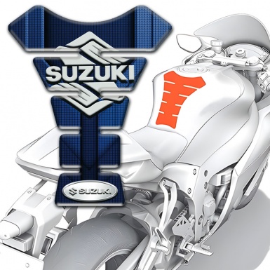 Suzuki Tank Guard Pads Blue Decoration Model with Classic Logo 