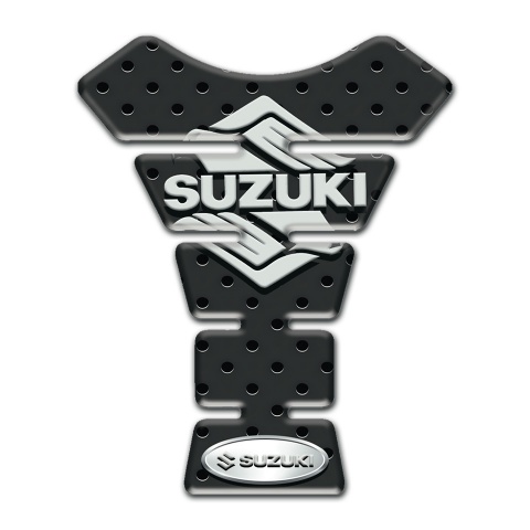 Suzuki Tank Protector Perforated Rubber Design with Stylish Logo 