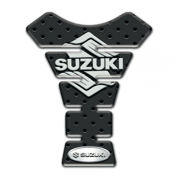Suzuki Tank Protector Perforated Rubber Design with Stylish Logo 