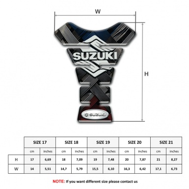 Suzuki Tank Guard Pads Crossed Belts Base Stylish Logo 