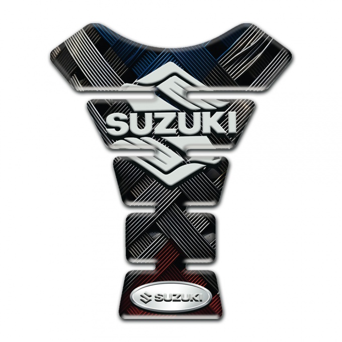 Suzuki Tank Guard Pads Crossed Belts Base Stylish Logo 