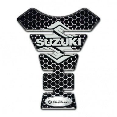 Suzuki Tank Pad Protector Stylish Logo with Perforated Steel Base Edition 