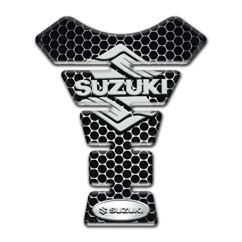 Suzuki Tank Pad Protector Stylish Logo with Perforated Steel Base Edition 