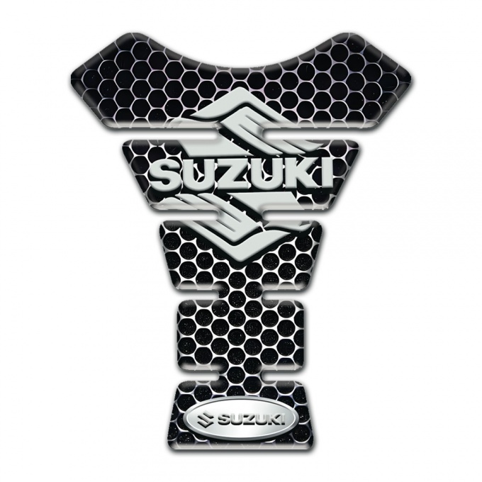 Suzuki Tank Pad Protector Stylish Logo with Perforated Steel Base Edition 